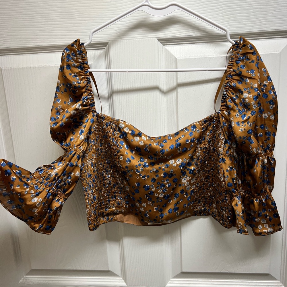 Floral Brown Women's Top